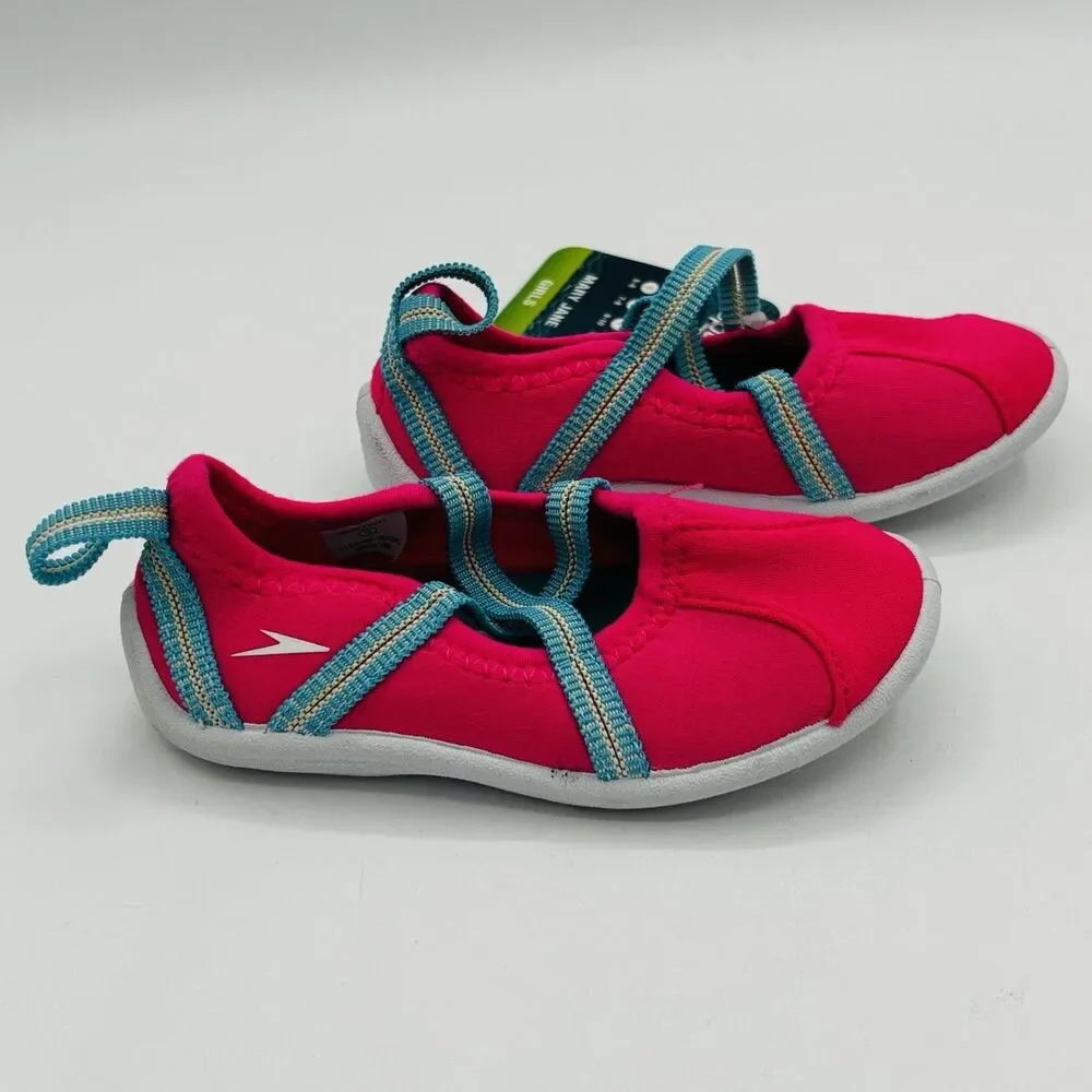 New Speedo Water Shoes Girl Pink Size Small 5/6 Fun Comfortable Trendy